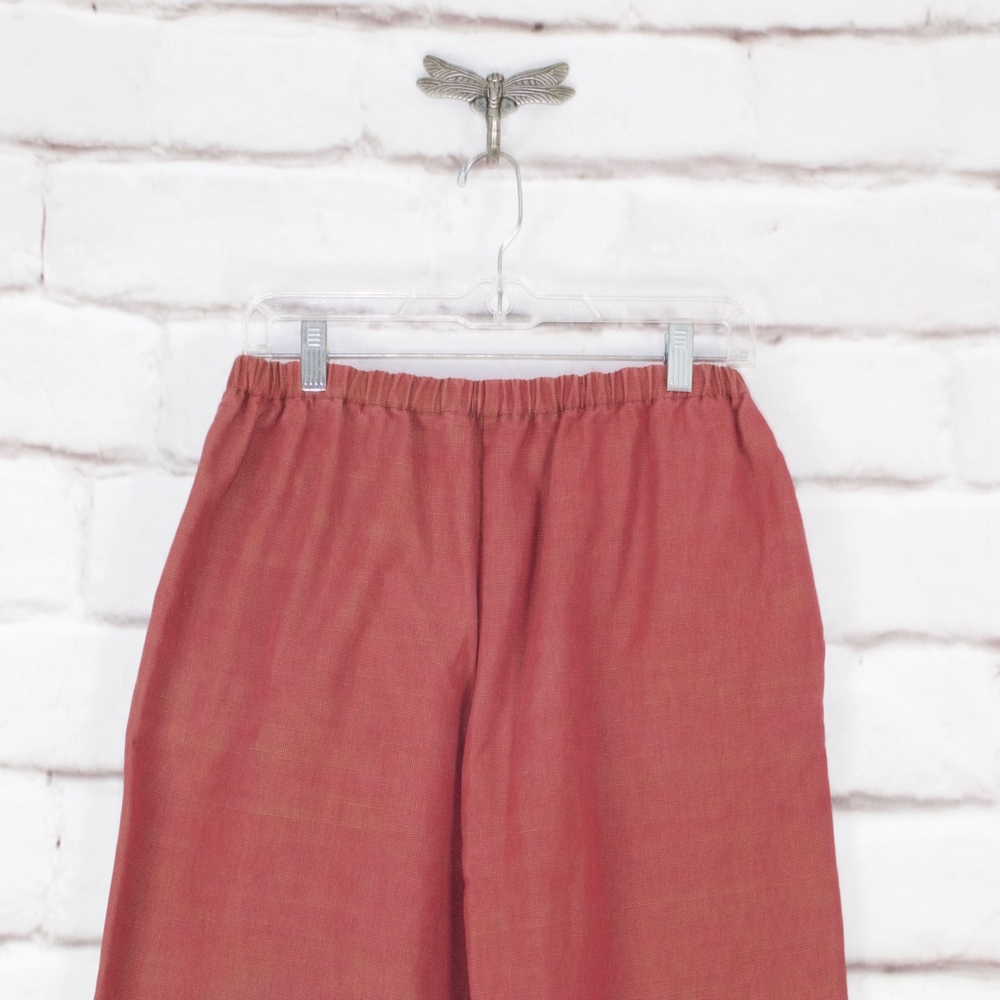 Orvis Red Cotton Blend Lightweight Elastic Waist Pull on Pants Size 14 - Picture 6 of 8